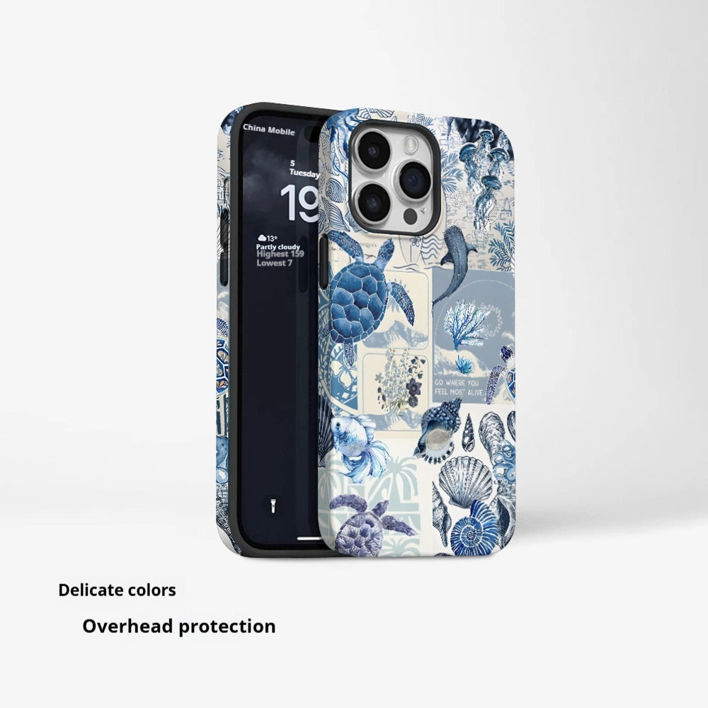 Creative And Minimalist Marine Bio Printed Phone Case - SNAPORIZE
