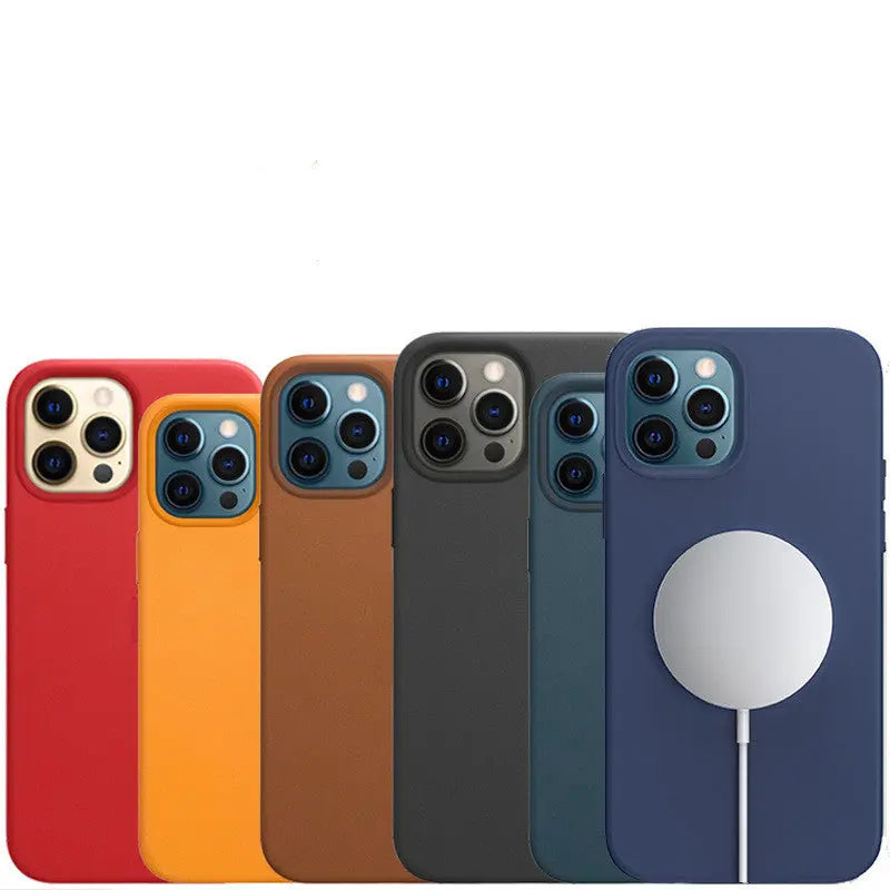 Leather Phone Case 12 Leather Protective Cover Magnetic Leather - SNAPORIZE