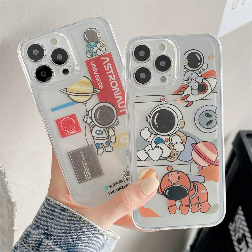 Labels Balloon Astronaut Transparent Phone Case - SNAPORIZE