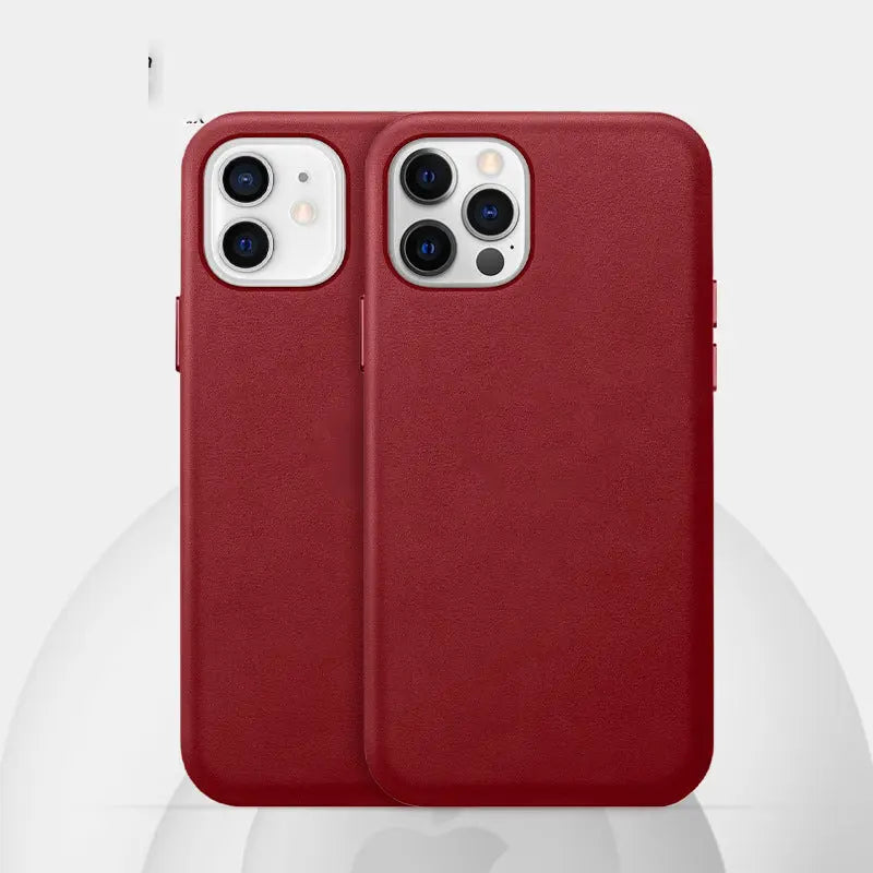 Leather Phone Case 12 Leather Protective Cover Magnetic Leather - SNAPORIZE