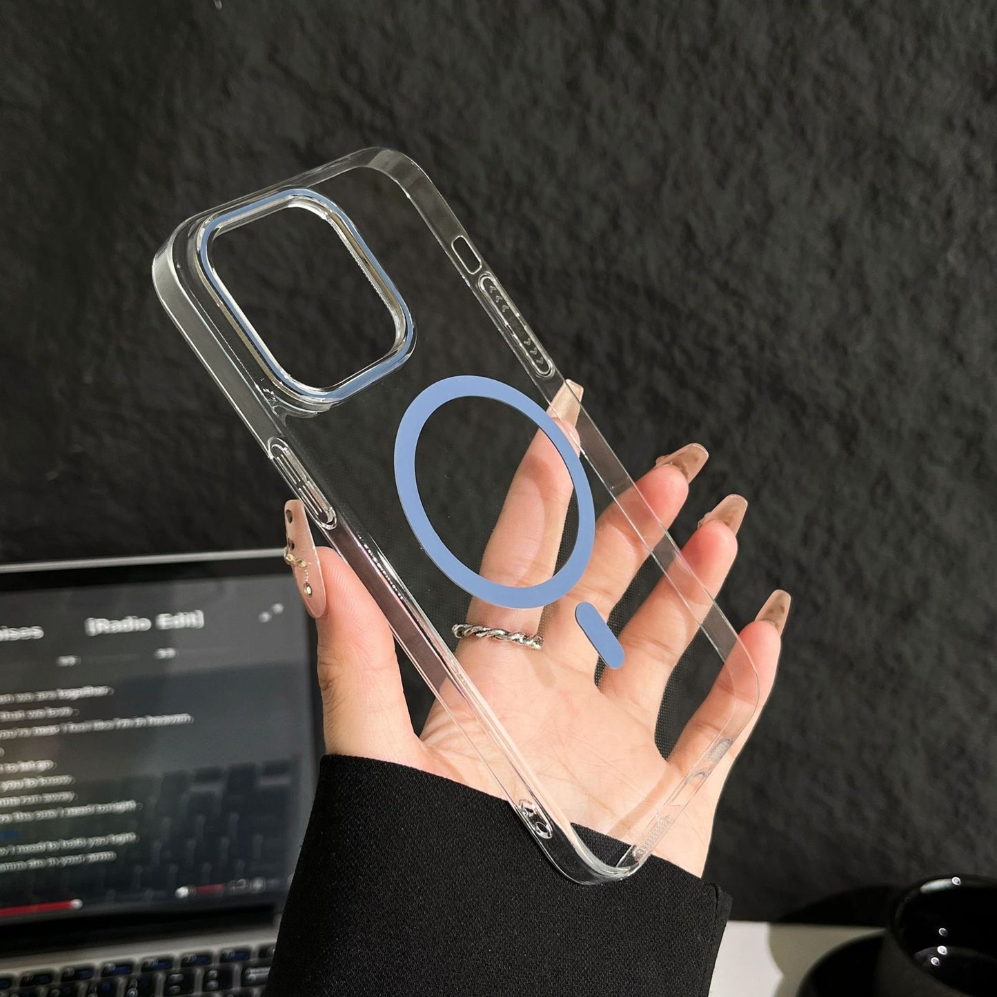 Transparent Magnetic Lens Oil Drop-resistant Protective Cover