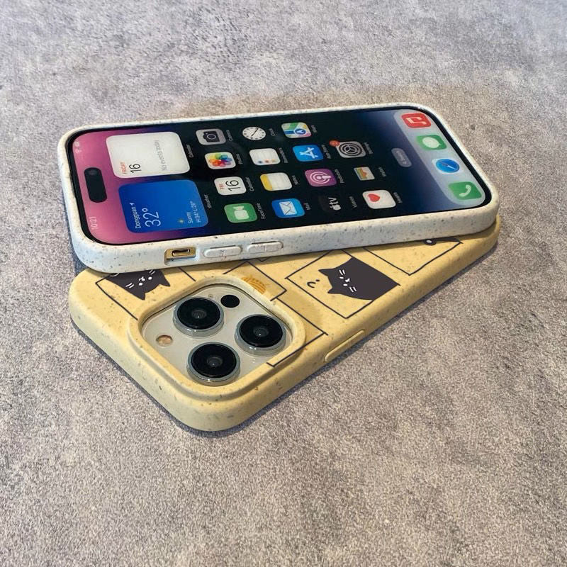 Cartoon Plaid Cat Phone Case