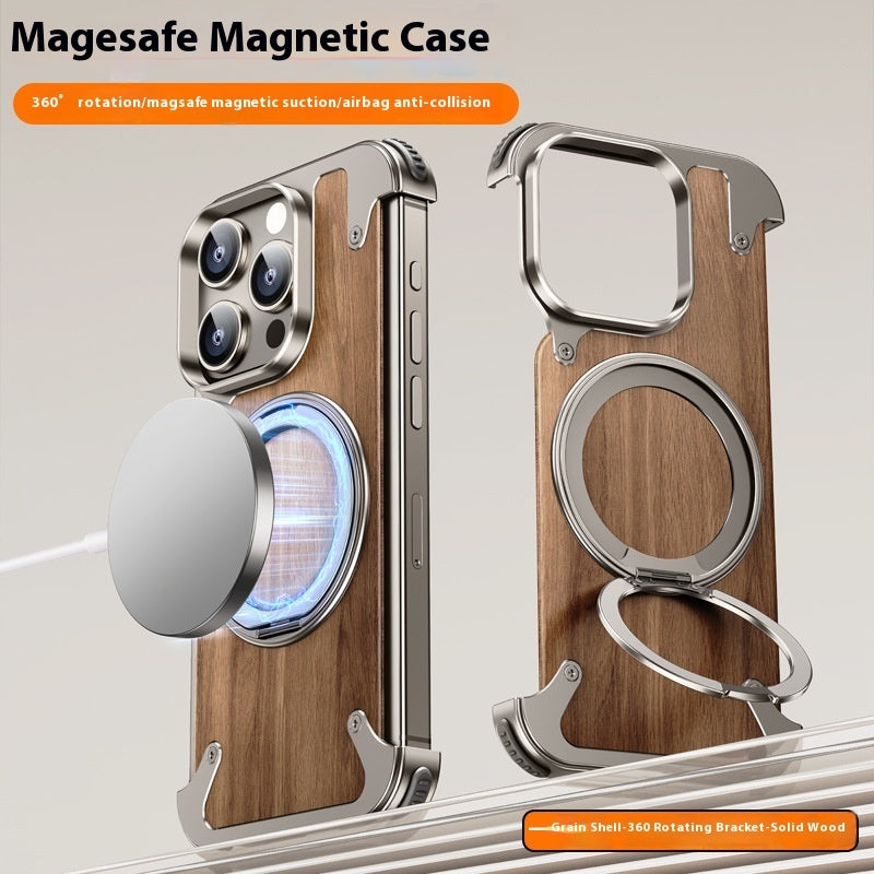 Phone Case Metal 360 Rotating Bracket Frameless Magnetic Suction - SNAPORIZE