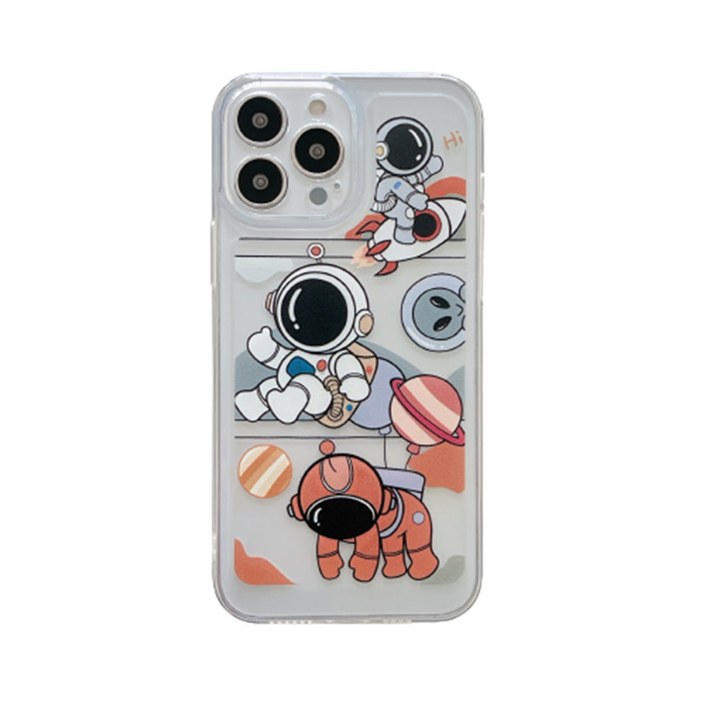 Labels Balloon Astronaut Transparent Phone Case - SNAPORIZE