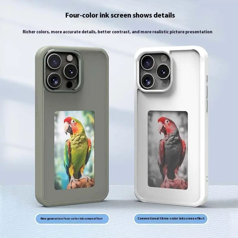 New DIY E-ink Screen NFC Color Projection Screen Four Colors Phone Case - SNAPORIZE