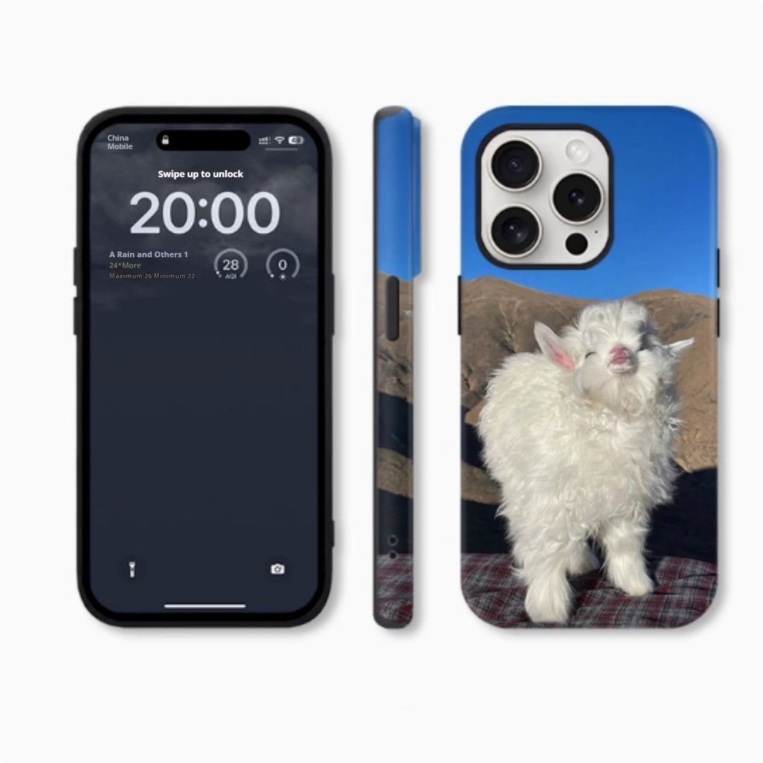 Kiss The Lamb Applicable To IPhone15promax Mobile Phone Case Film Two-in-One - SNAPORIZE