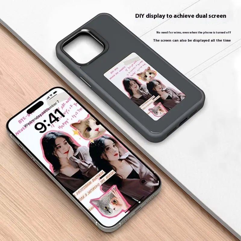 New DIY E-ink Screen NFC Color Projection Screen Four Colors Phone Case - SNAPORIZE