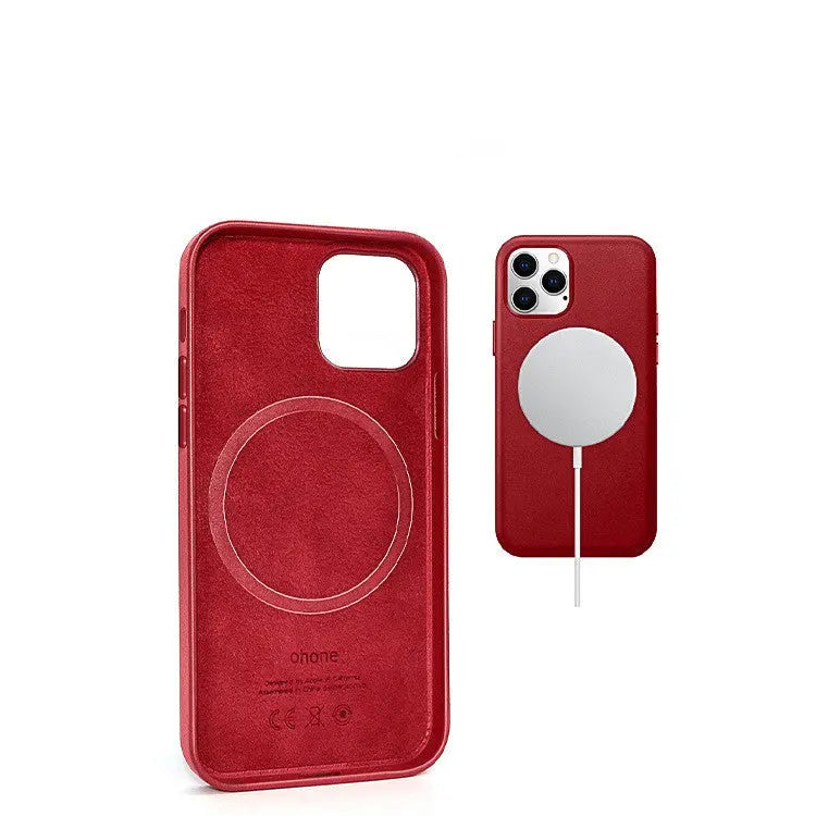Leather Phone Case 12 Leather Protective Cover Magnetic Leather - SNAPORIZE