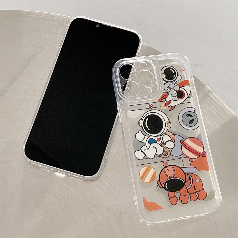 Labels Balloon Astronaut Transparent Phone Case - SNAPORIZE