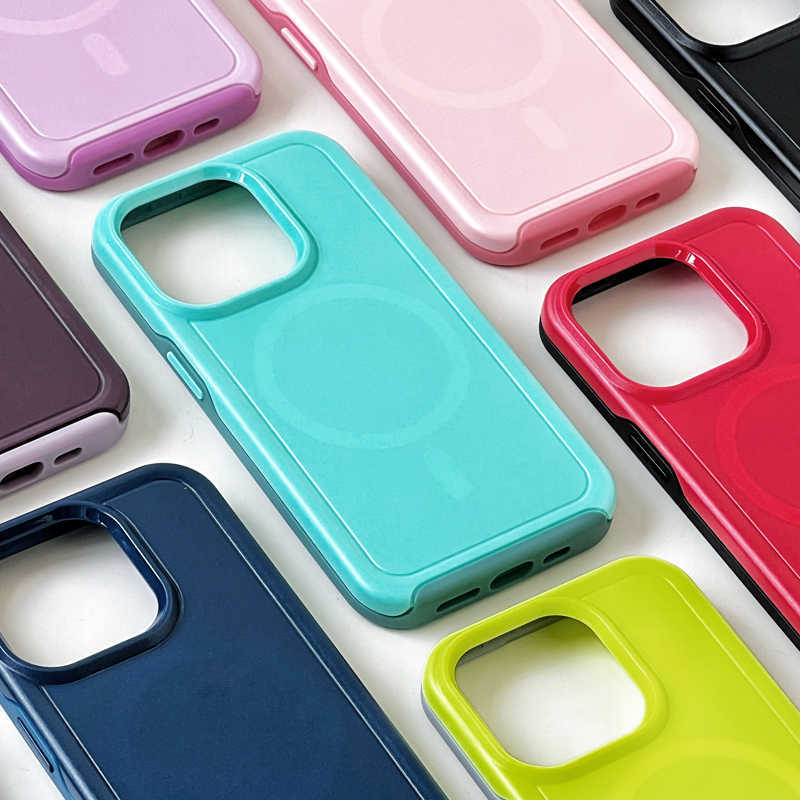Magnetic Matte Wireless Charging Solid Color Silicone Phone Case - SNAPORIZE