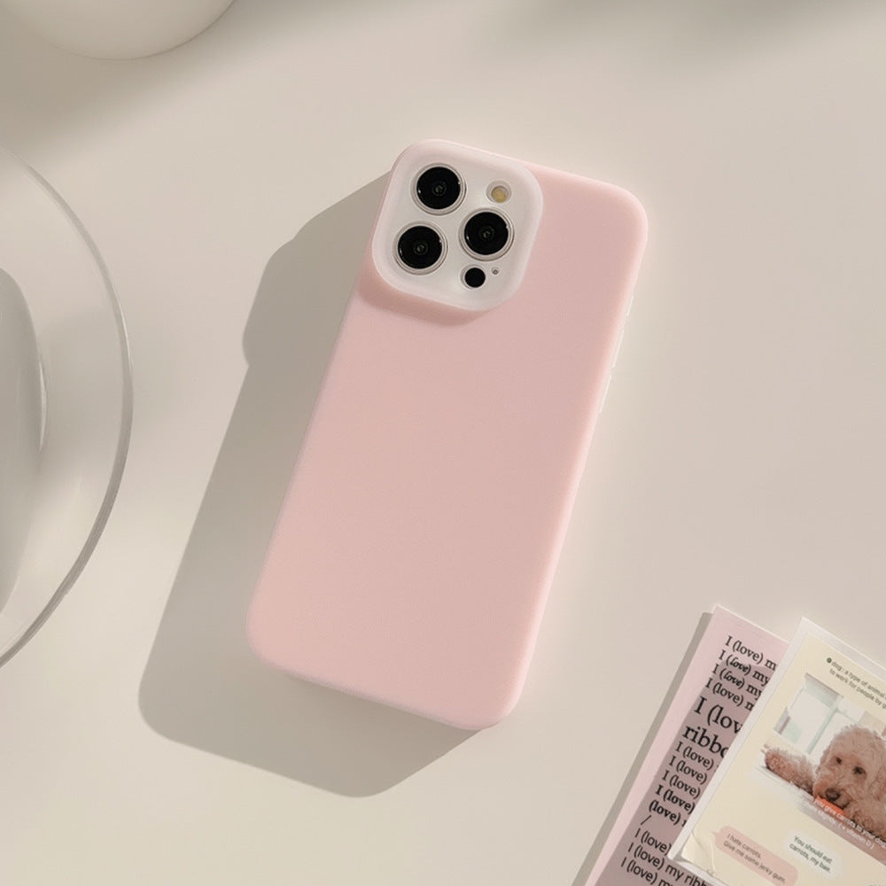 Jelly Liquid Phone Case Drop-resistant Solid Color