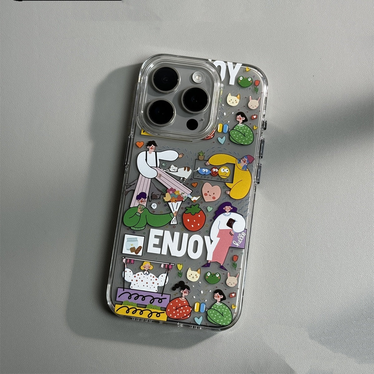Cartoon Transparent 15promax Phone Case Soft Shell Anti Drop - SNAPORIZE