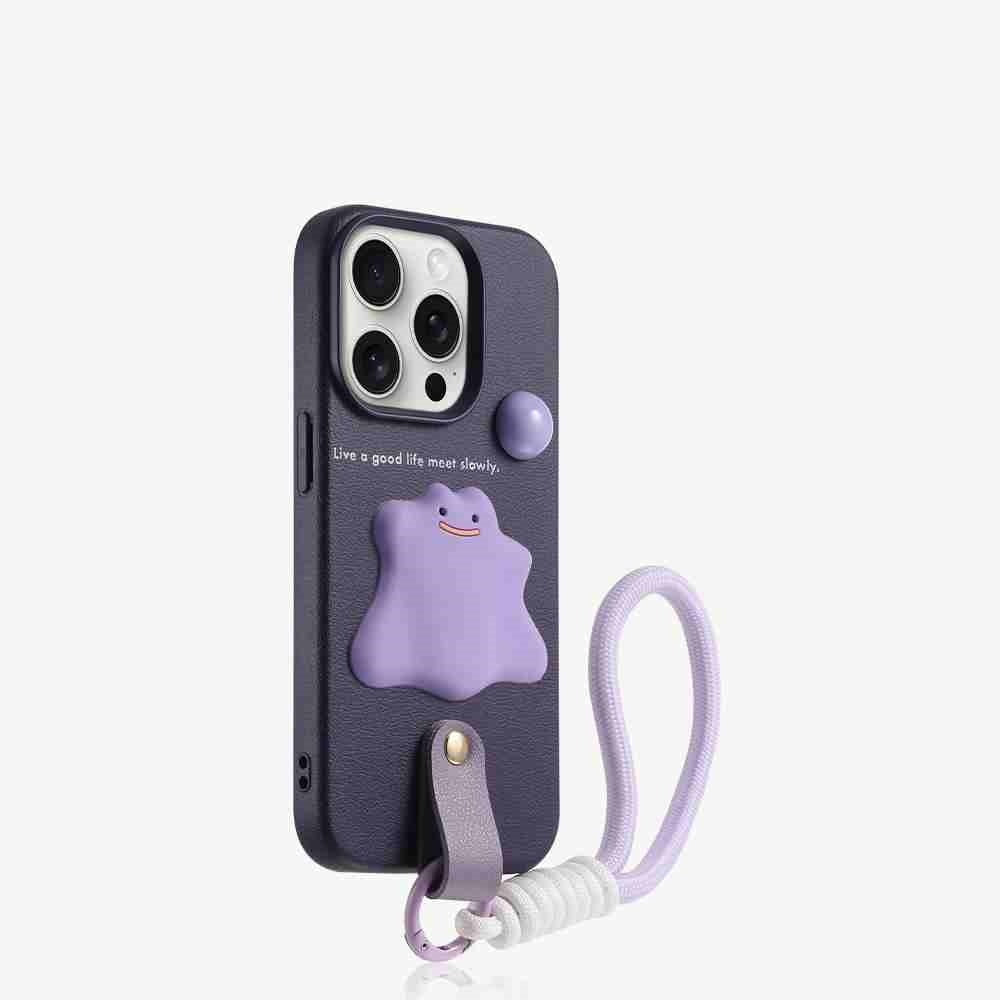 Silicone Drop-resistant Splash-ink Sausage Phone Case With Lanyard - SNAPORIZE